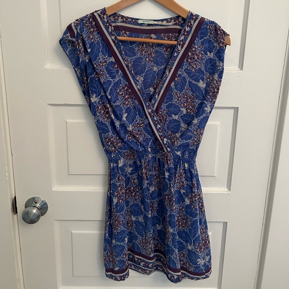 Kimchi Blue Urban Outfitters XS 100% Silk summer dress Japanese flower print - Picture 4 of 12